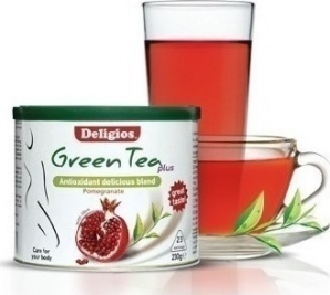 DELIGIOS-GREEN TEA PLUS ΡΟΔΙ 230GR