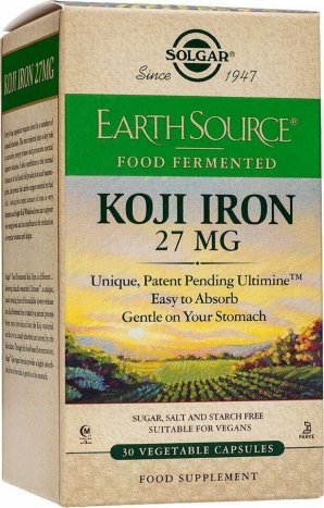 Solgar Earth Source Koji Iron 27mg 30 φυτικές κάψουλες