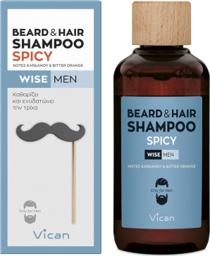 VICAN WISE MEN BEARD&HAIR SHAMPOO SPICY 200ML