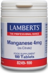 LAMBERTS MANGANESE 4MG (AS CITATE) 100TABS