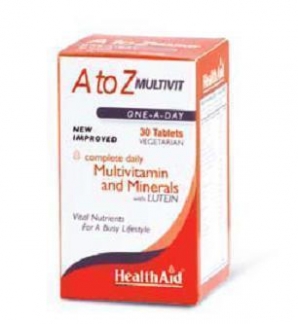 HEALTH AID A TO Z MULTIVIT LUTEIN 30TABS