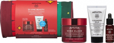 Apivita Wine Elixir Light Texture Set Σετ Περιποίησης με Κρέμα Προσώπου και Serum