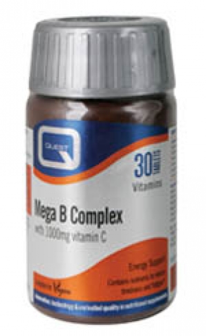 QUEST MEGA B COMPLEX (B-complex 50mg+C 1000mg)  30TABS