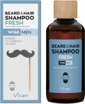 VICAN WISE MEN BEARD&HAIR SHAMPOO FRESH 200ML