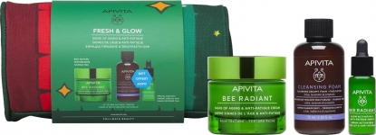Apivita Bee Radiant Gel-Balm Set Σετ Περιποίησης με Κρέμα Προσώπου και Serum
