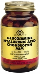 SOLGAR GLUCOSAMINE/CHONDROITIN/HYALURONIC ACID MSM 60TBL